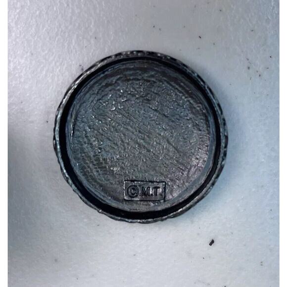 Vintage Pewter Hummingbird Embossed Postage Stamp Roll Holder Dispenser 2" - Picture 12 of 12